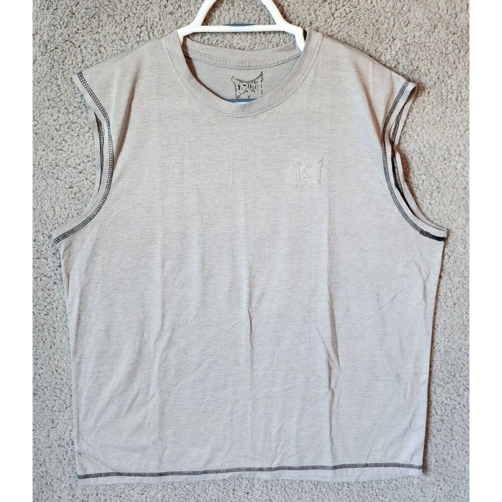 TAPOUT Gray Workout Logo Sleeveless T Shirt‎ Size XL